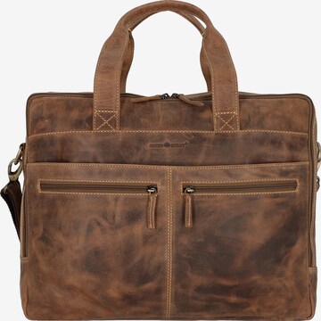 GREENBURRY Document Bag in Brown: front