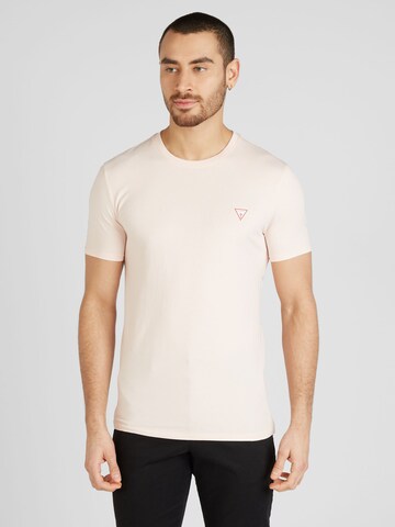 T-Shirt GUESS en rose : devant