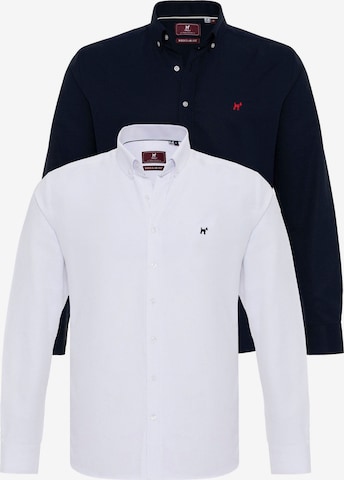 Coupe regular Chemise Williot en bleu : devant