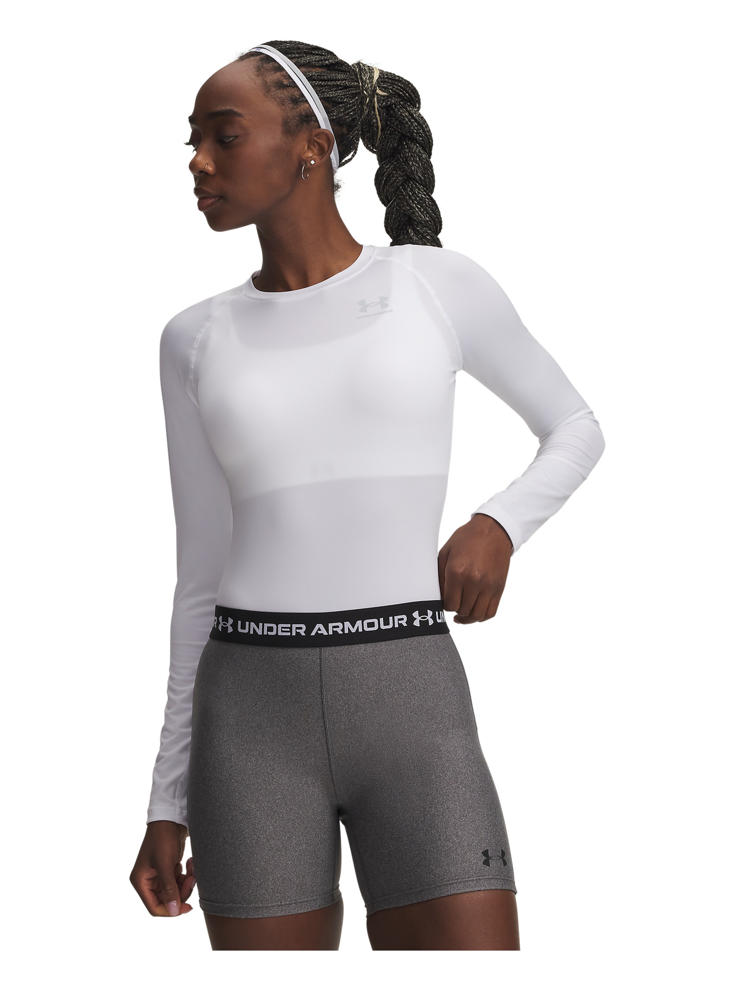 UNDER ARMOUR Performance Shirt in White: front