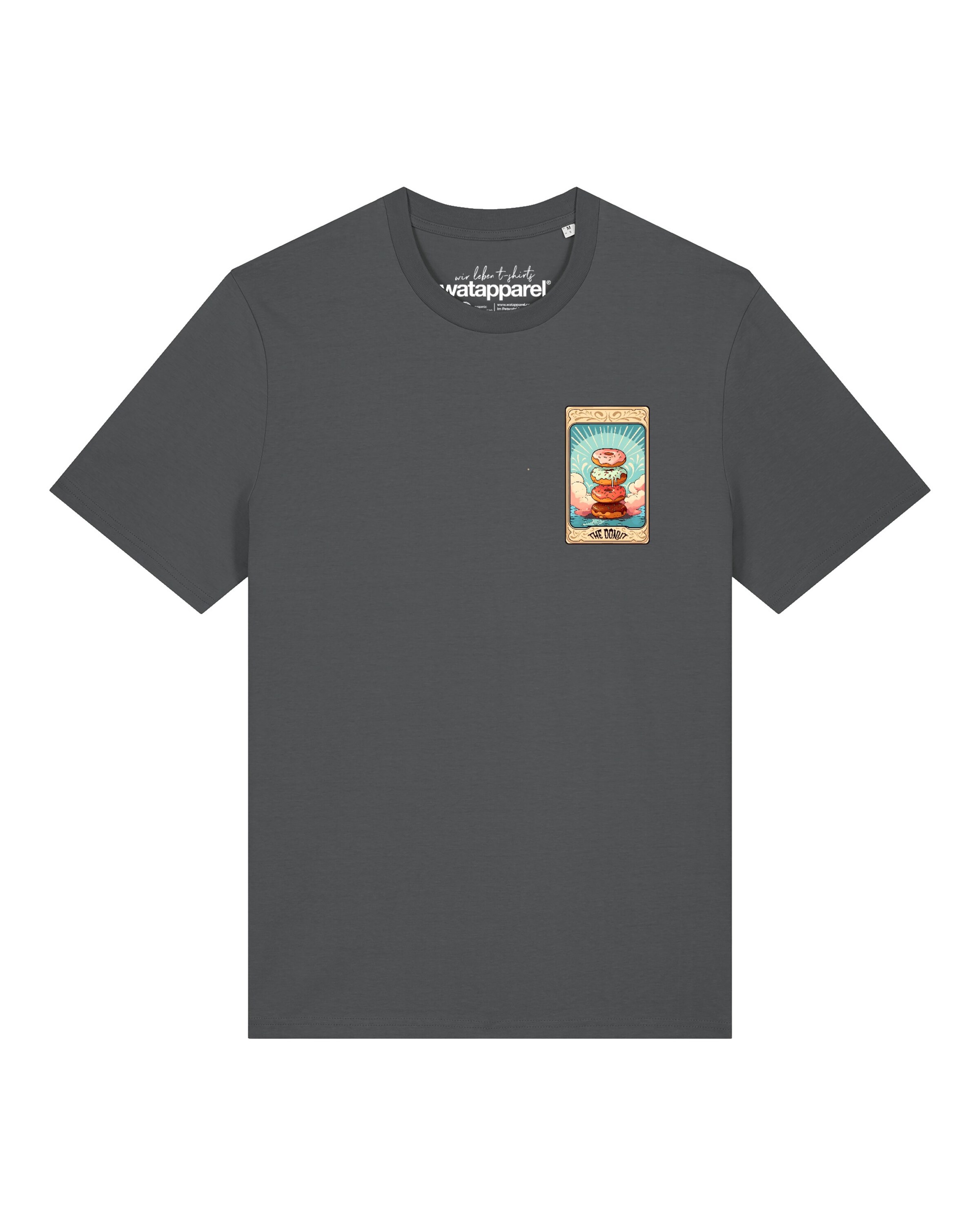 Maglietta 'Tarot The Donut' di Watapparel in grigio: frontale
