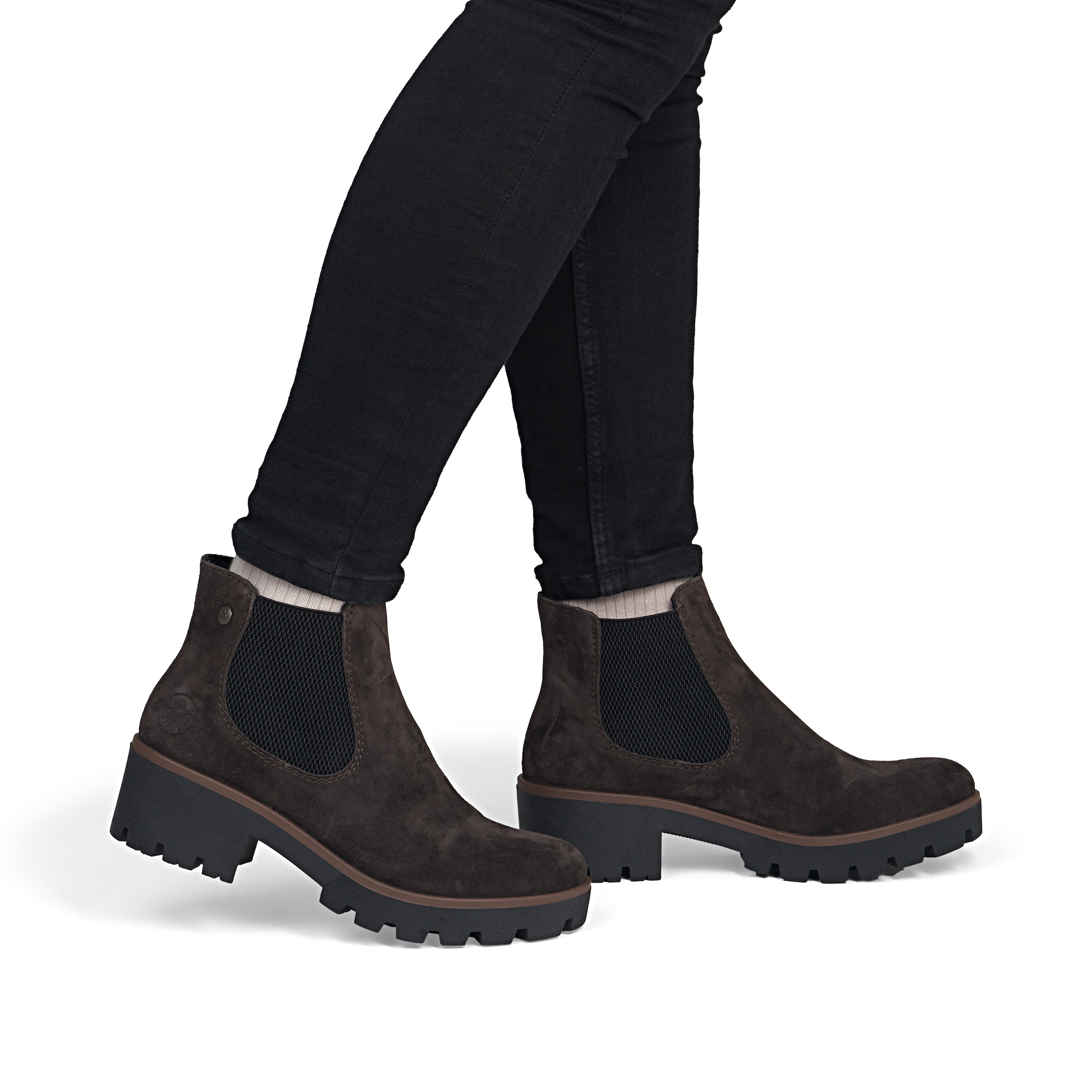 Chelsea Boots Rieker en marron : devant