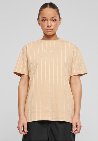 T-shirt Karl Kani en beige : devant