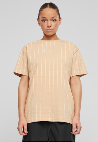 T-shirt Karl Kani en beige : devant