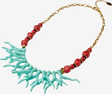 THE GEM STORIES JEWELRY Ketju 'Red and Turquoise Coral Fantasy Necklace' värissä sininen: etupuoli