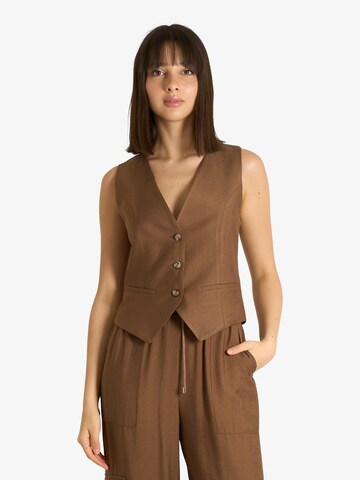 Gilet da completo di Dixie in marrone: frontale