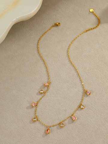 Pure Schmuck Ketting 'Garden Grace Halskette | Bridgerton' in Roze