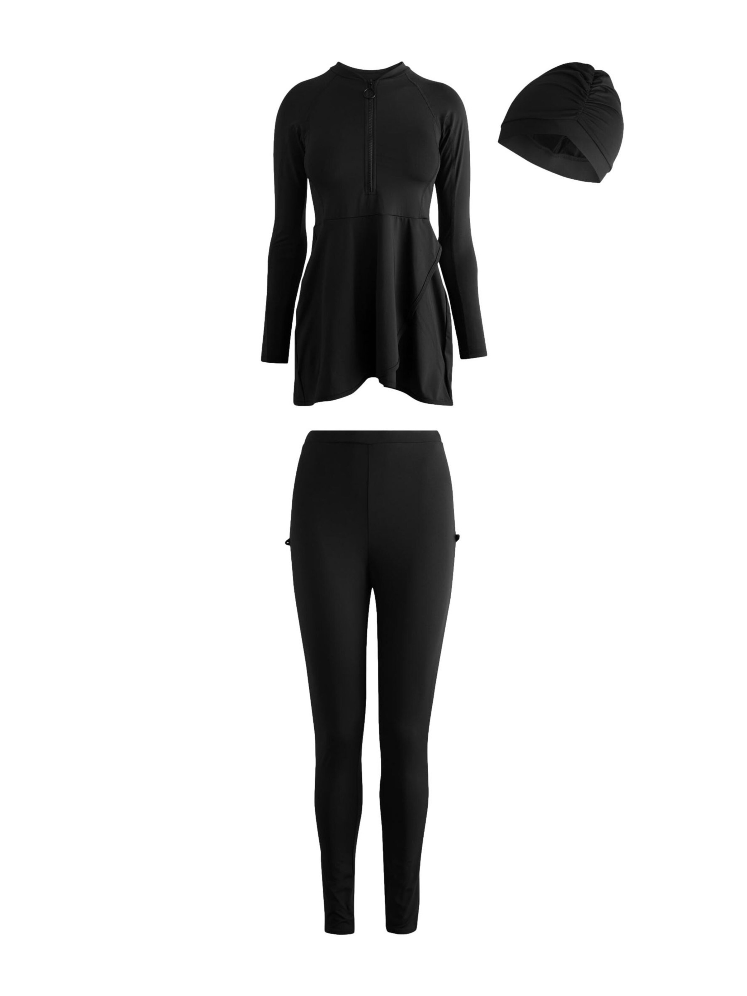 Next Burkini-Badeanzug in schwarz, Produktansicht