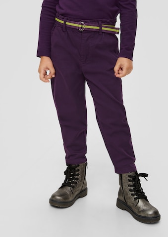 s.Oliver Tapered Pants in Purple: front