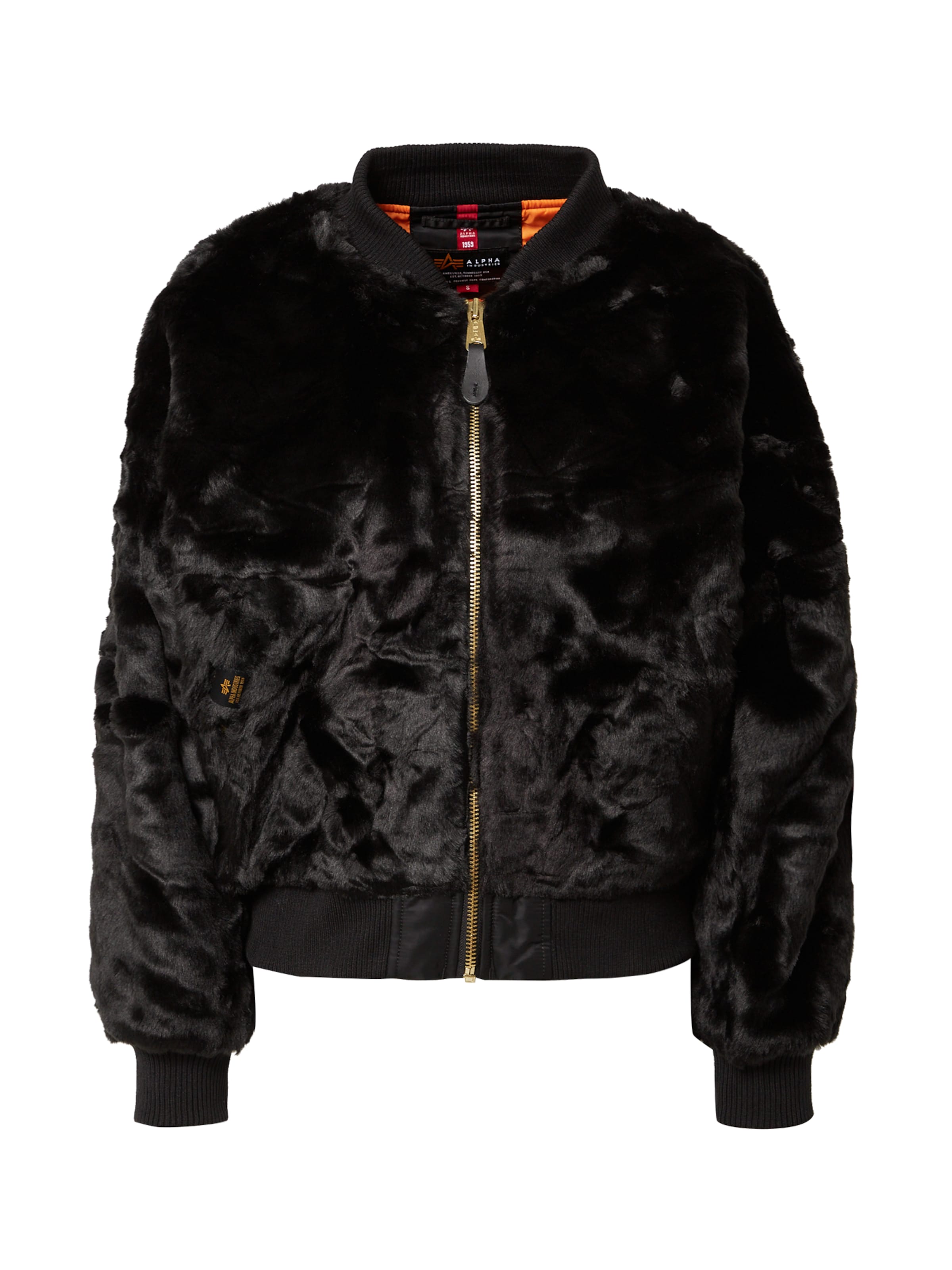 ALPHA INDUSTRIES Φθινοπωρινό και ανοιξιάτικο μπουφάν 'MA-1 OS' σε μαύρο: μπροστά