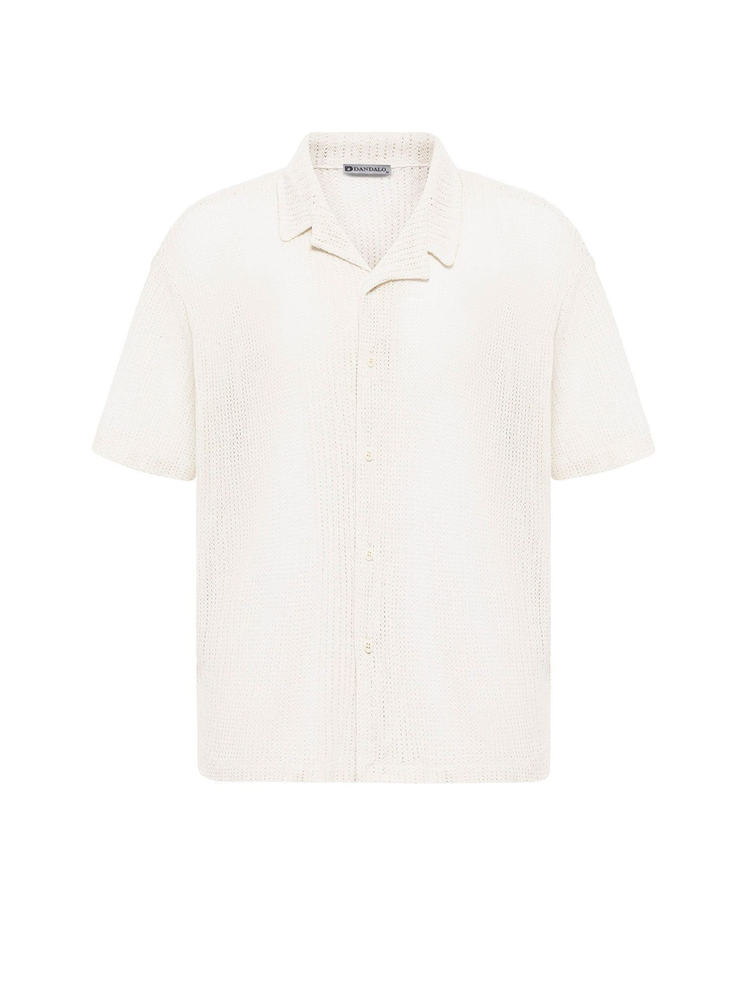 Dandalo Comfort fit Overhemd in Beige: voorkant