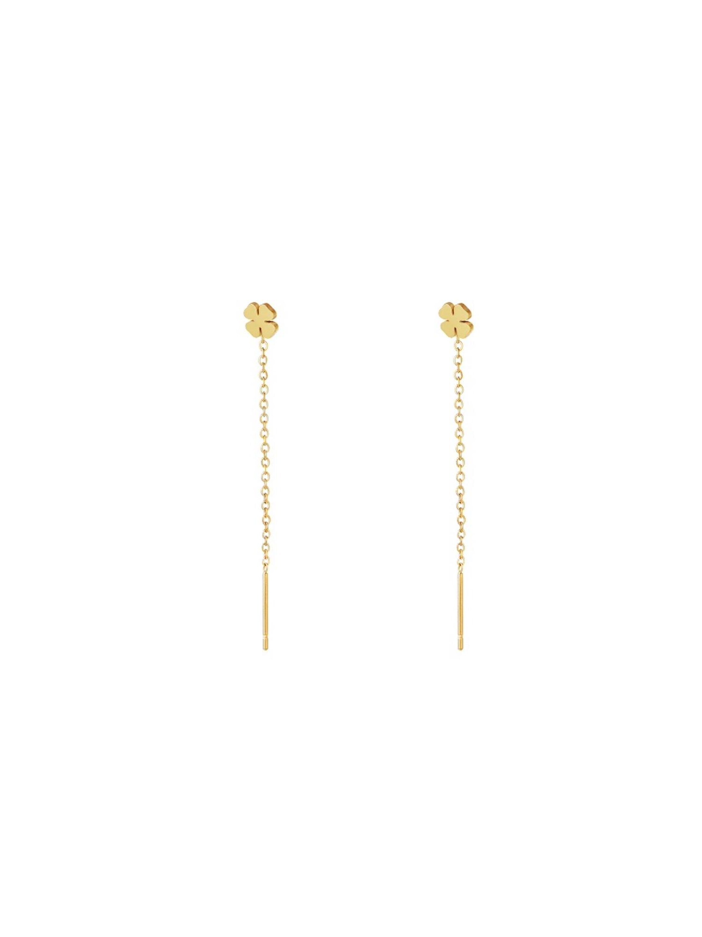 Cala Rose Ohrringe 'CLOVER'‌‌‌‌‌ in Gold: Vorderseite