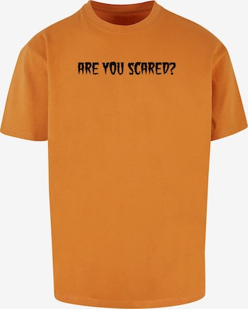 Merchcode Shirt 'Halloween - Are You Scared' in Oranje: voorkant