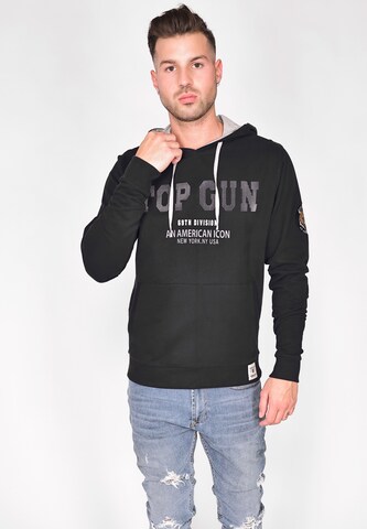 TOP GUN Sweatshirt in Black: front