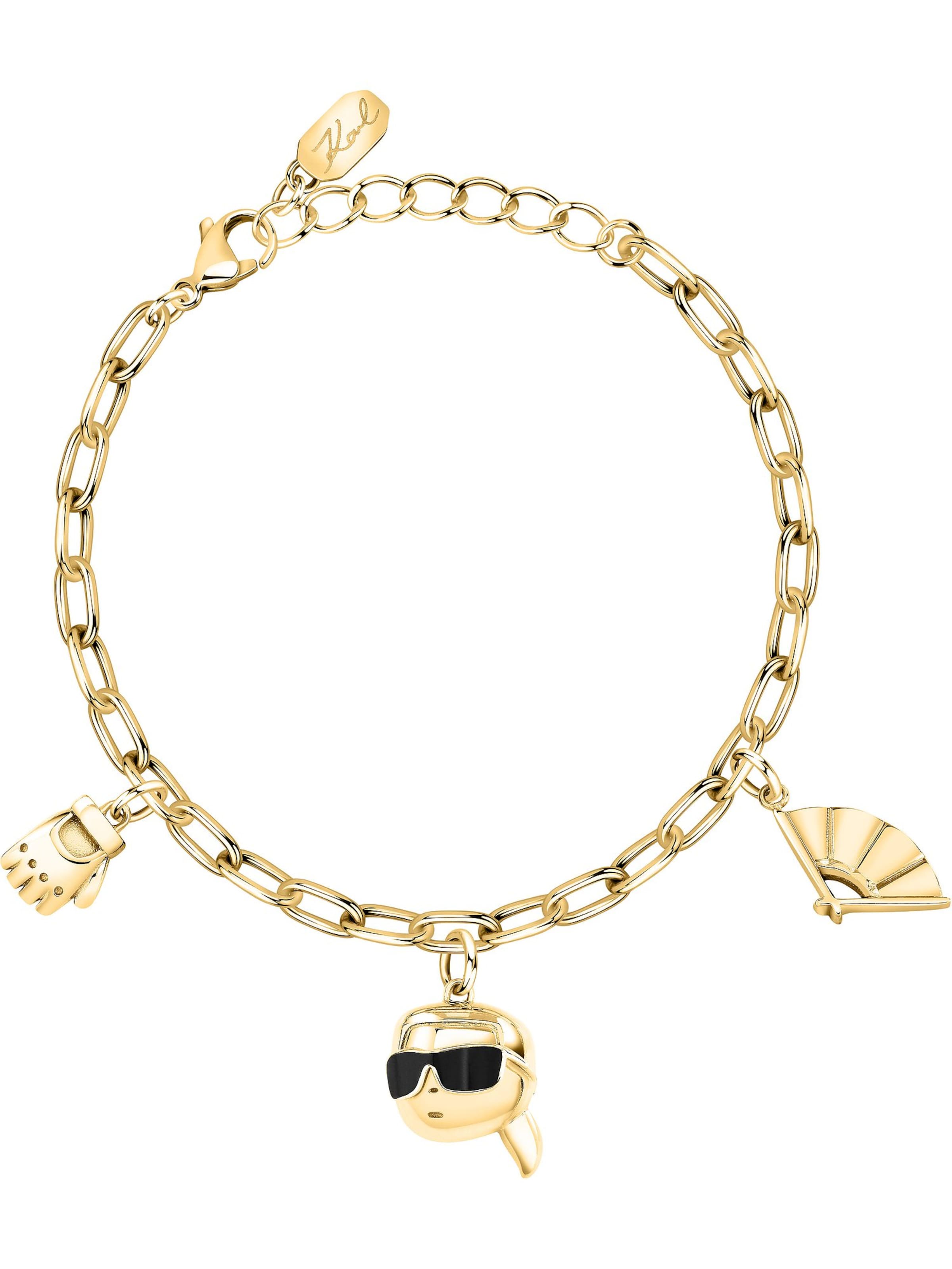 Karl Lagerfeld Armband in Gelb: Vorderseite