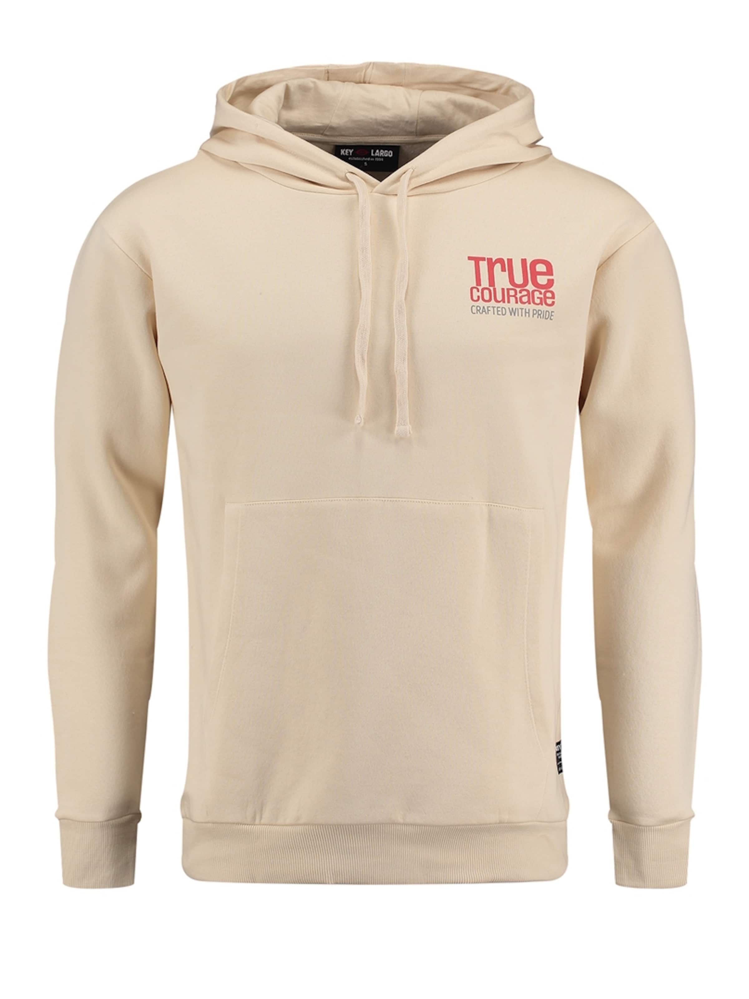 Key Largo Pullover 'True Courage' i beige: forside