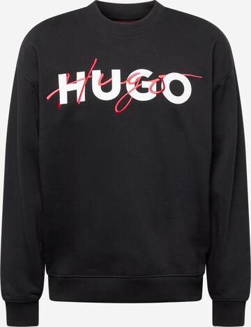 HUGO - Sweatshirt 'Droyko' em preto: frente