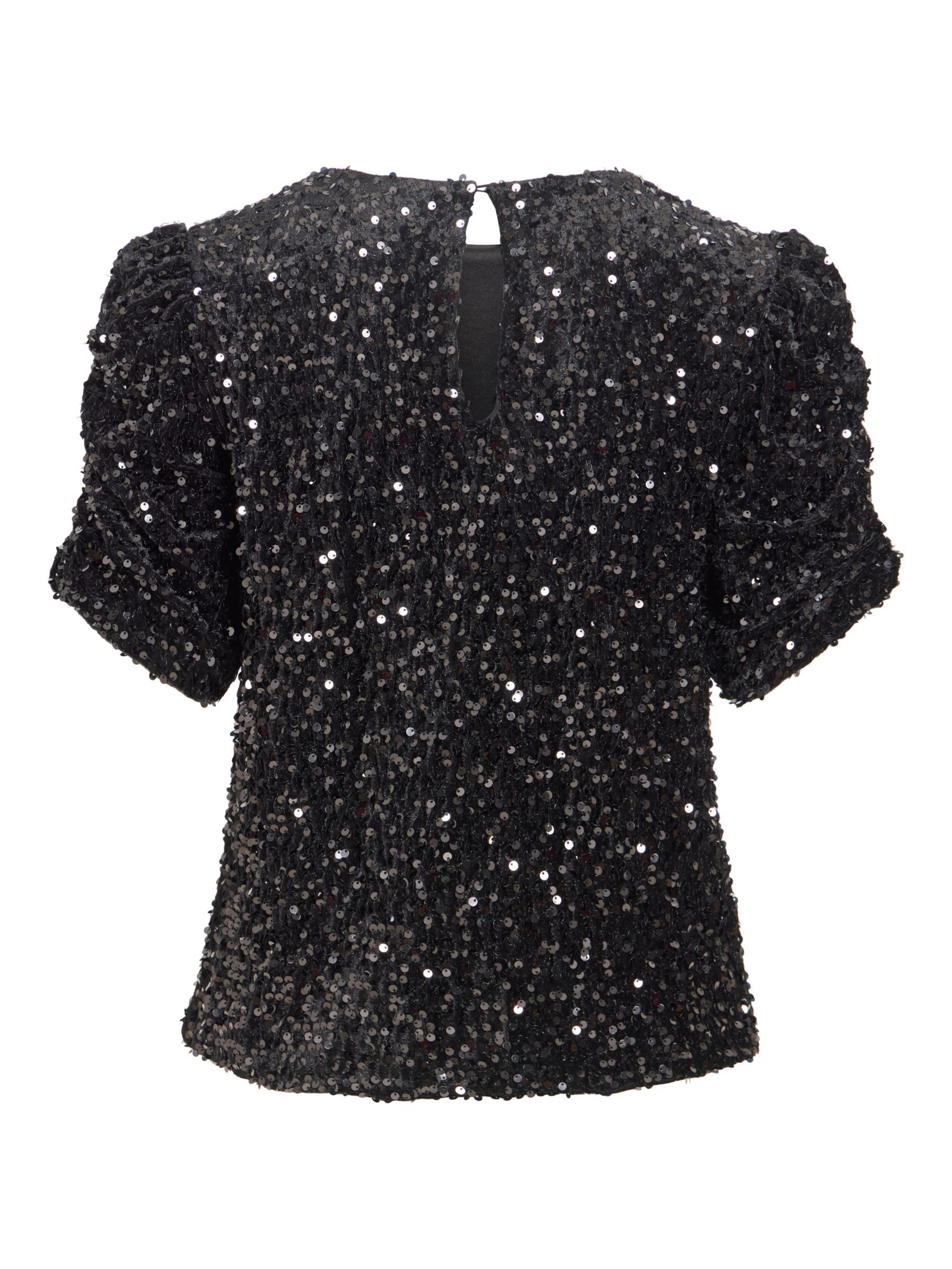 VILA Top 'BELIEVE' in Zwart