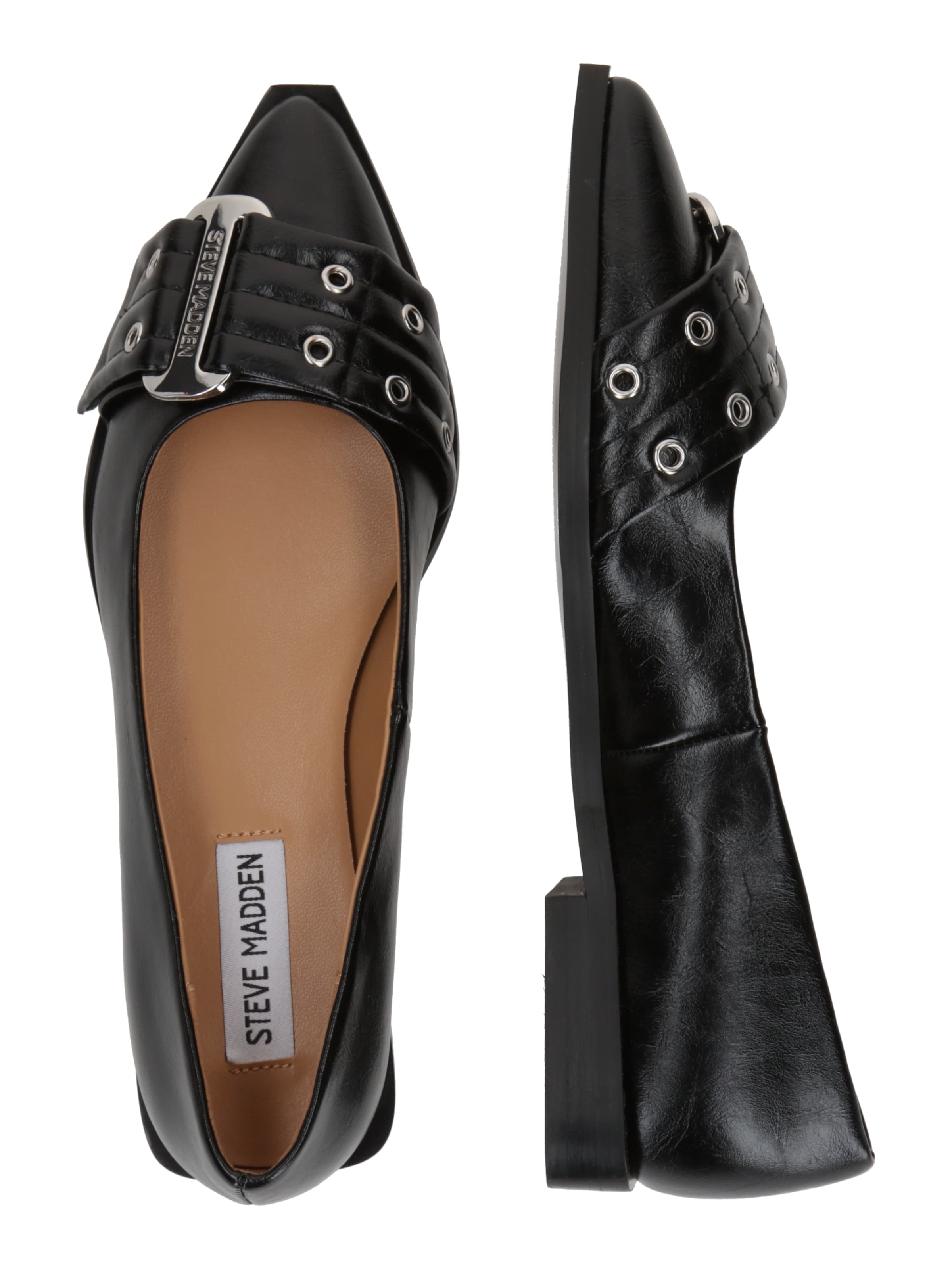 melns STEVE MADDEN Balerīnas 'Grail'