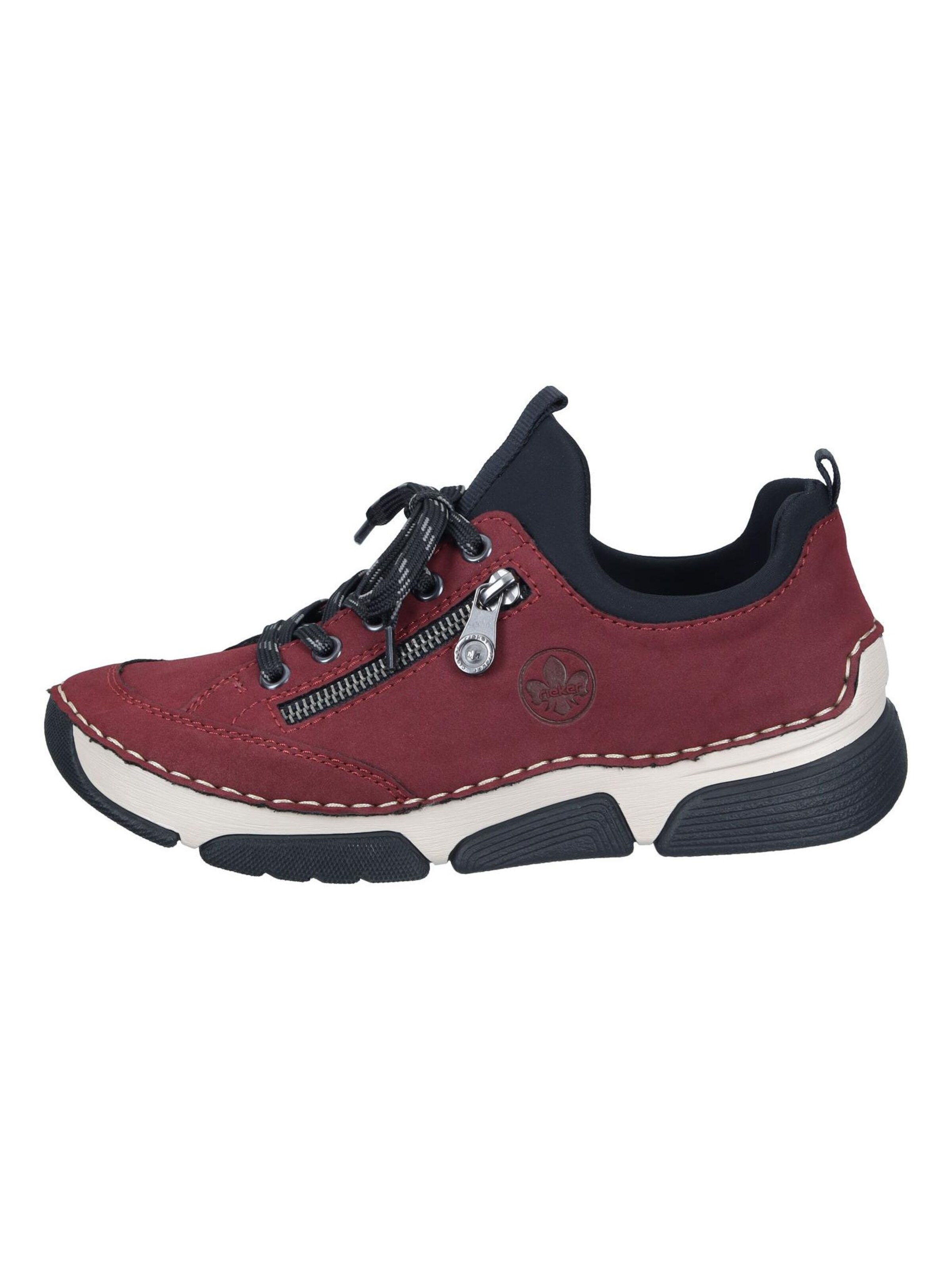 Baskets basses Rieker en rouge