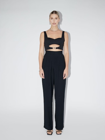 LeGer by Lena Gercke Wide leg Παντελόνι πλισέ 'Draco' σε μαύρο