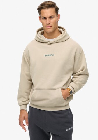 Sweat-shirt Superdry en beige : devant