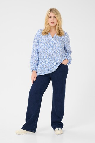 KAFFE CURVE Blouse 'KA Mahlena' in Blue