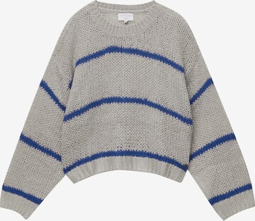 Pull&Bear Sweter w kolorze szary: przód