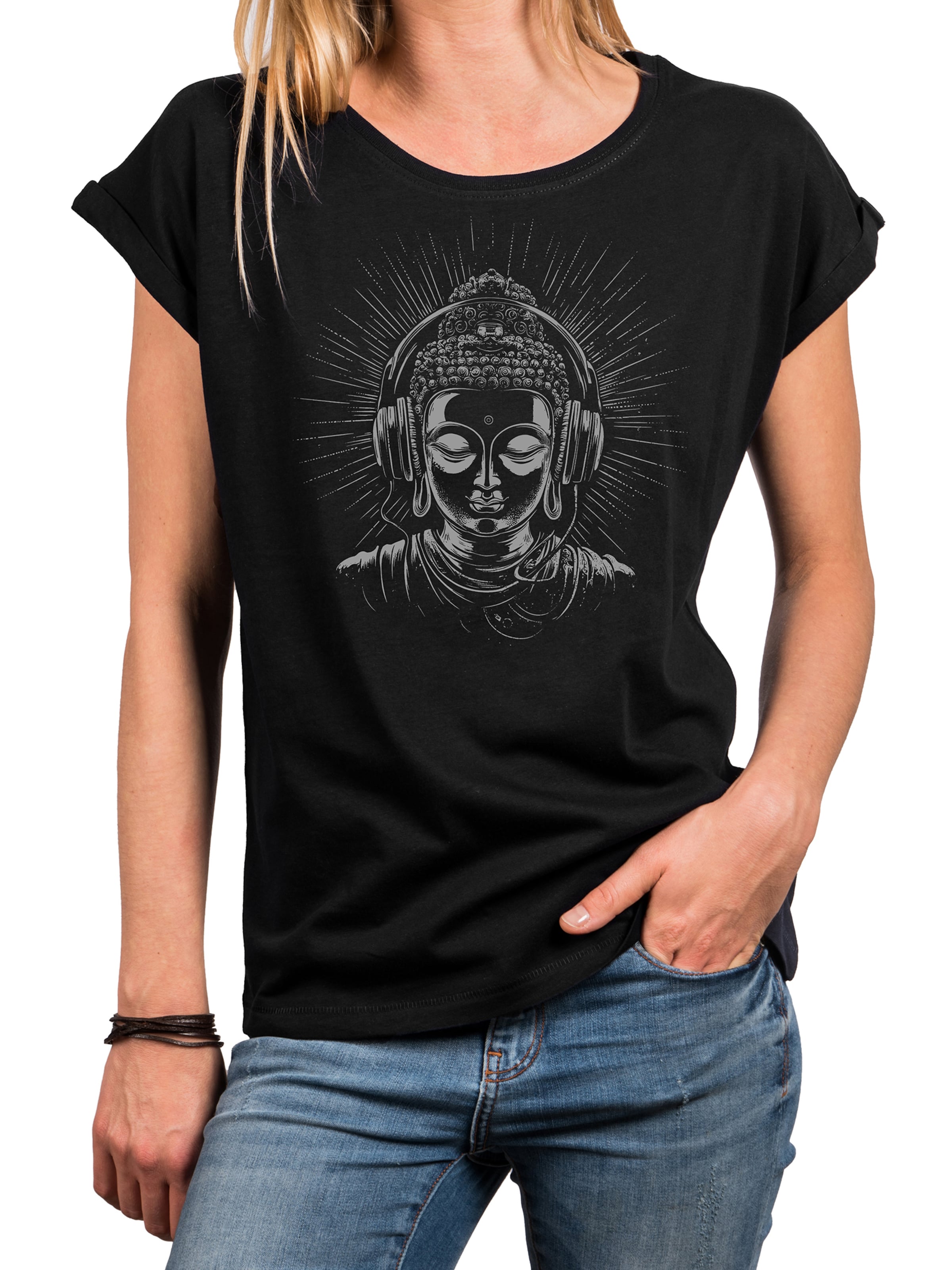 MAKAYA Shirt 'Buddha' in Black