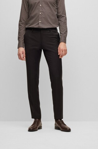 BOSS Regular Pleated Pants 'Wenten' in Black