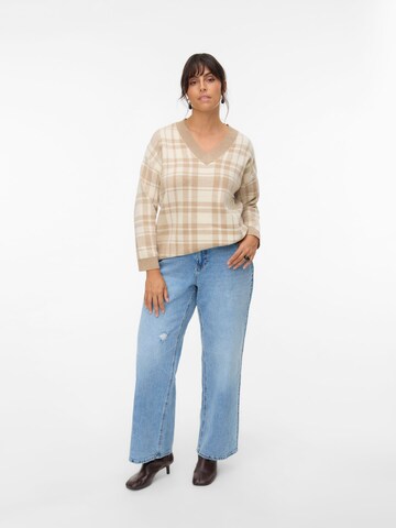 Vero Moda Curve Pullover 'VMCGOLD' in Silber