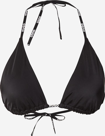 HUGOTrokutasti Bikini gornji dio 'PURE' - crna boja: prednji dio