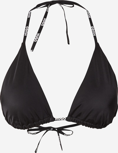 Bikinio viršutinė dalis 'PURE' iš HUGO, spalva – juoda / balta, Prekių apžvalga