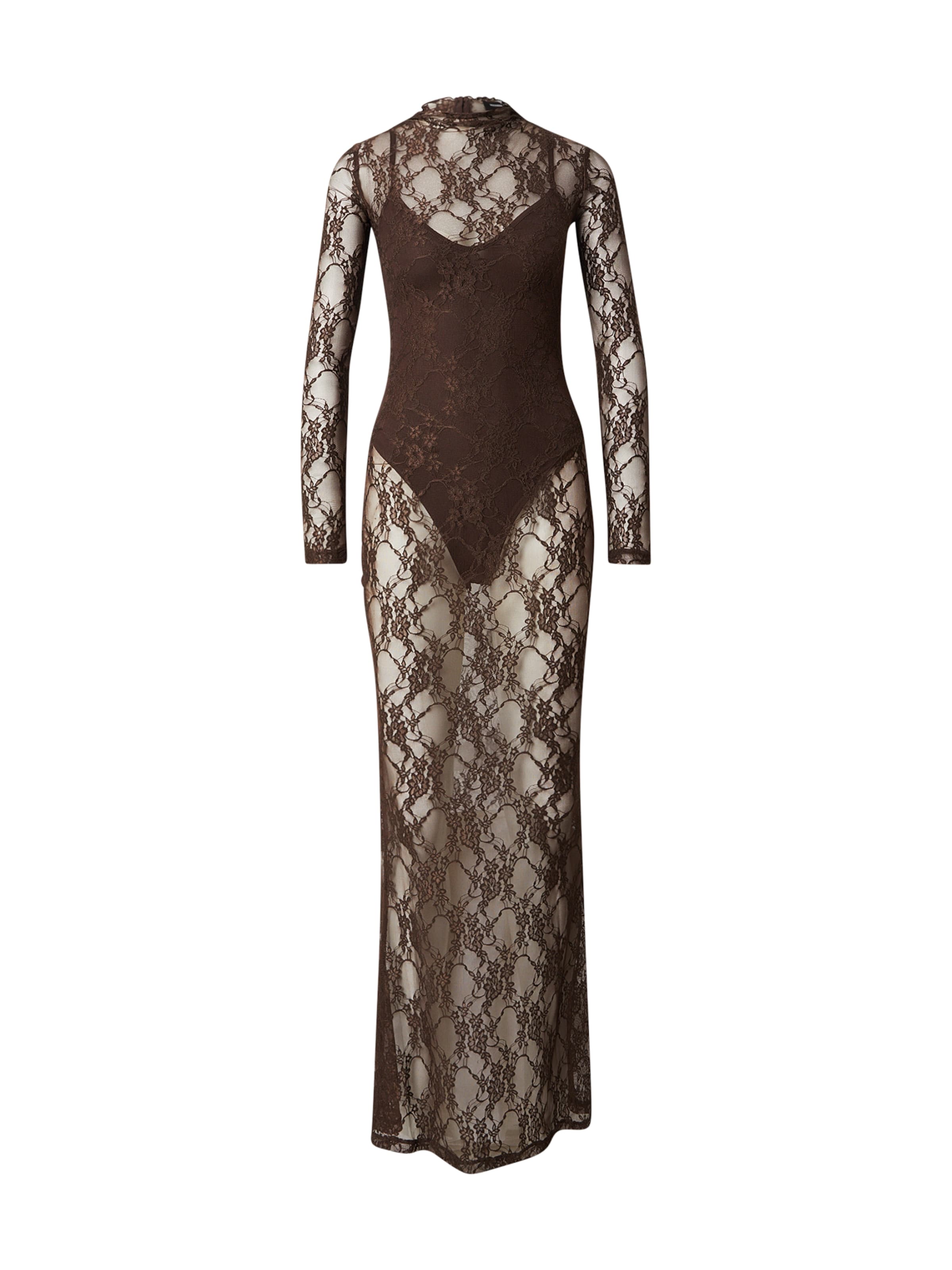 Hoermanseder Robe en marron, Vue avec produit