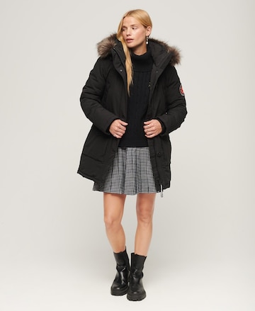 Superdry Winterparka 'EVEREST' in Zwart