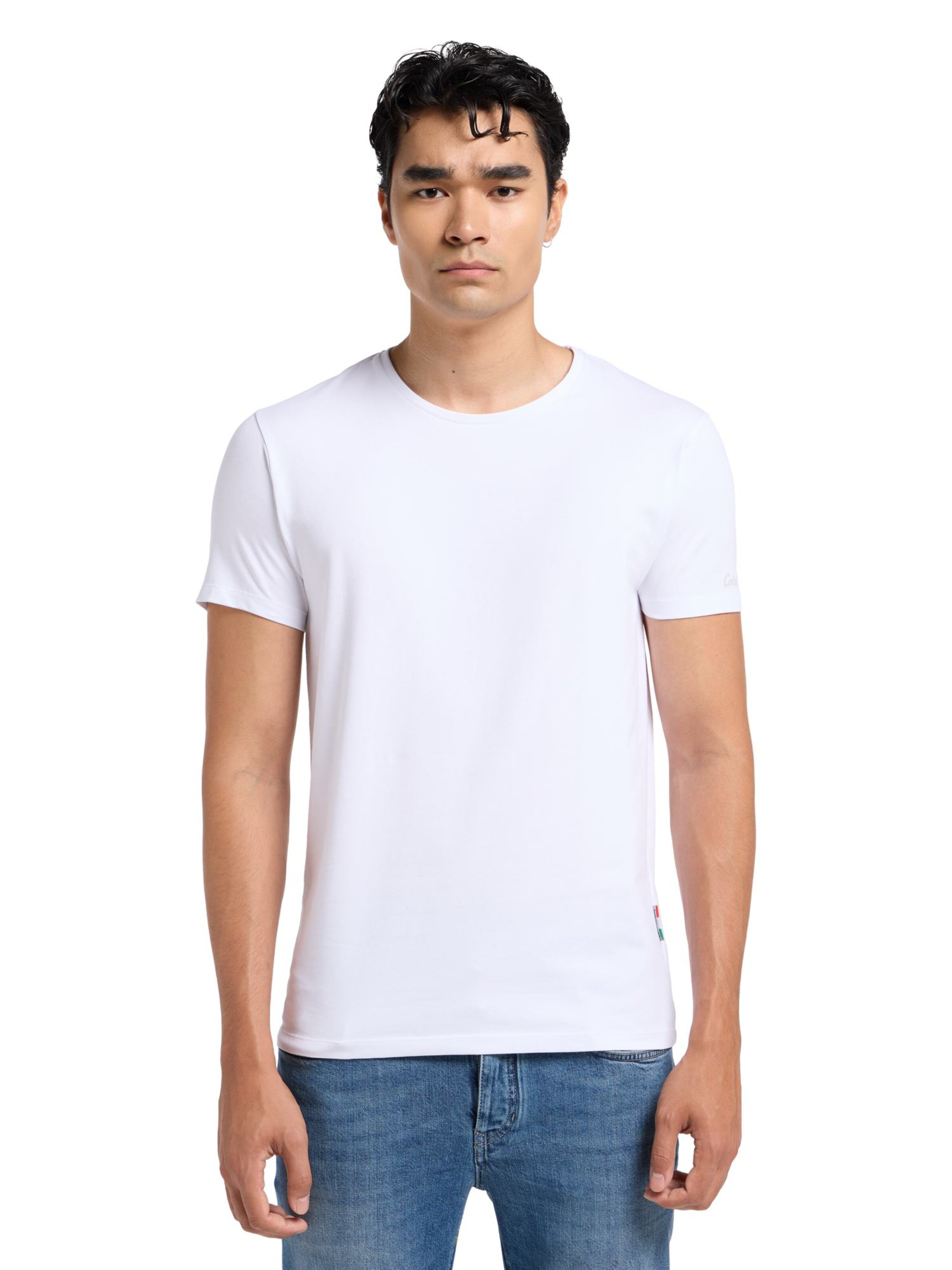 T-Shirt 'Cavallaro' Carlo Colucci en blanc : devant