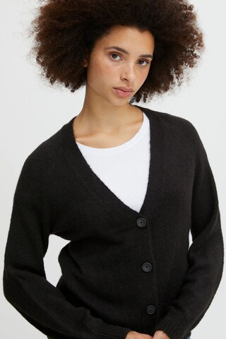 ICHI Knit Cardigan 'KAMARA' in Black