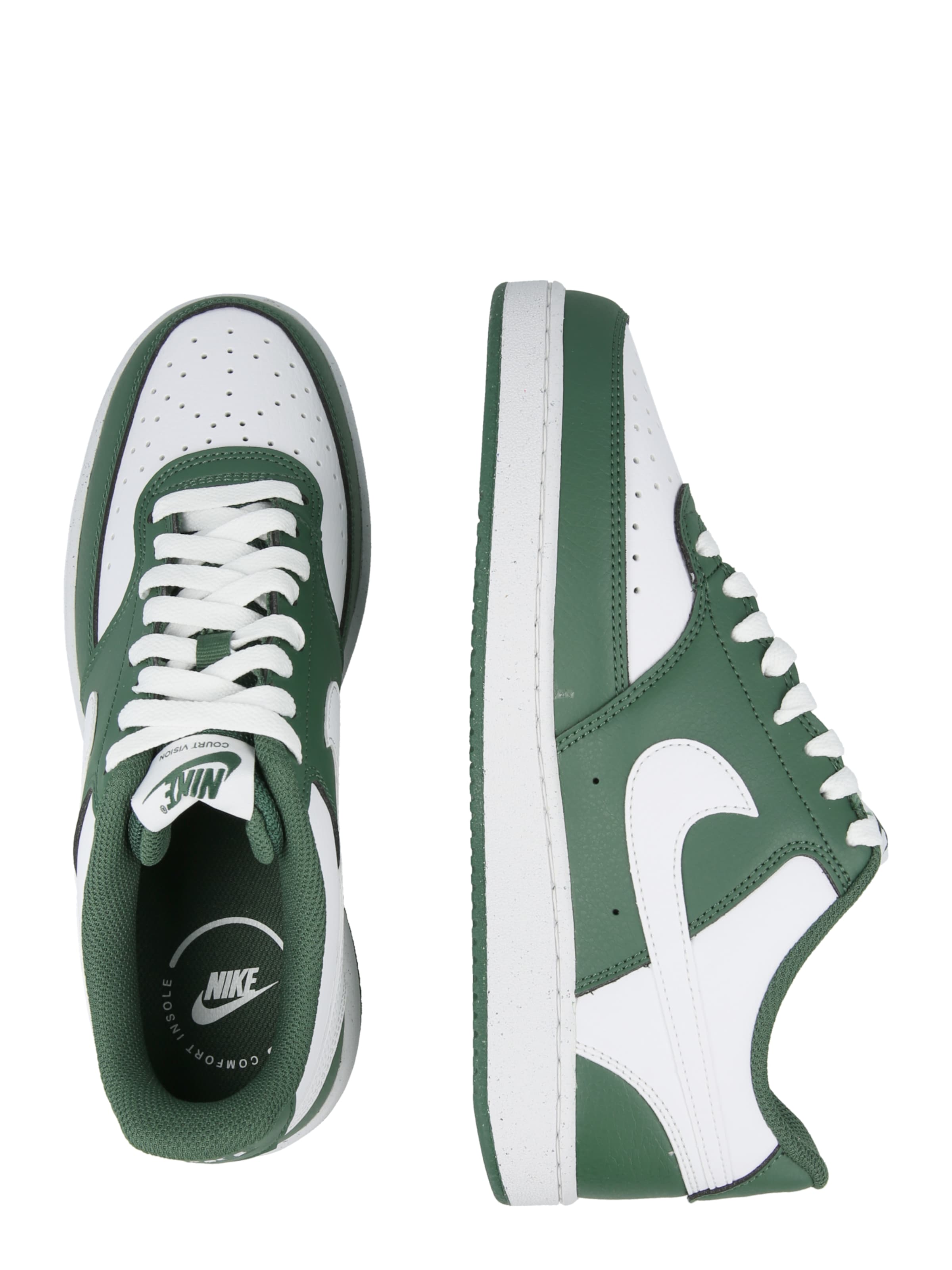 Nike Sportswear Låg sneaker 'Court Vision' i grön: sida