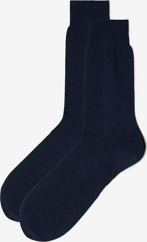 IUMAN Intimissimi Uomo Socks in Blue: front