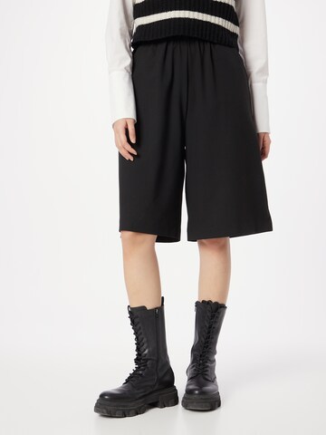 MADS NORGAARD COPENHAGEN Lużny krój Spodnie 'Lilja' w kolorze czarny: przód