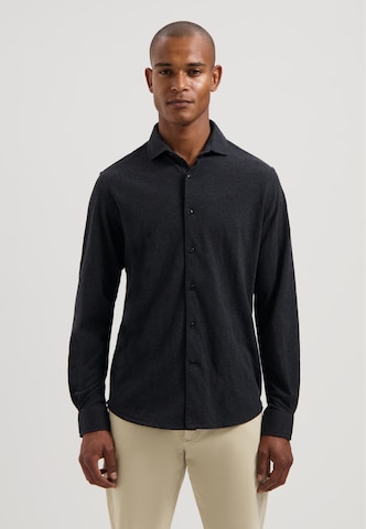 Dstrezzed Regular Fit Hemd 'The Kirk' in Schwarz: Vorderseite