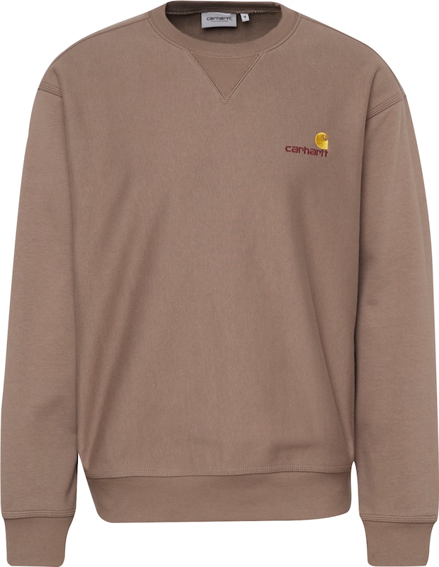 Carhartt WIP Sweatshirt 'American Script' in Mokka YR7458 Carhartt WIP Sweatshirt 'American Script' in Mokka YR7458