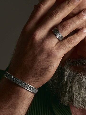 Braccialetto 'VEGVISIR WITH RUNES' di REYTEL in argento