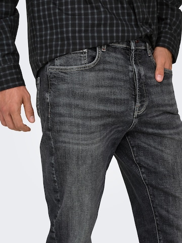 Only & Sons Tapered Farmer 'ONSYOKE' - fekete