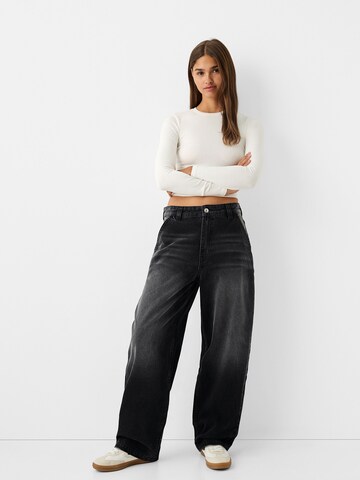Wide leg Jeans di Bershka in nero