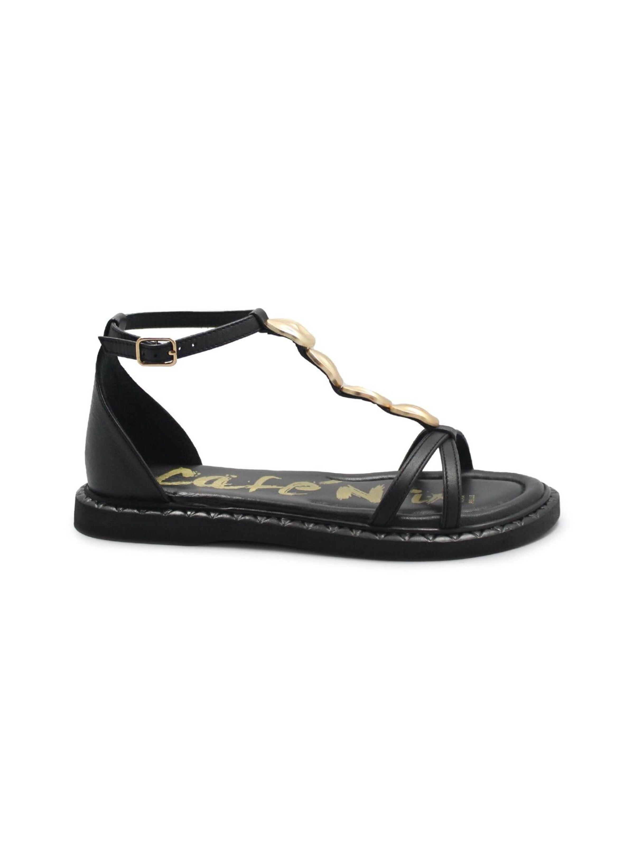 CAFè NOIR Sandals 'CAFè NOIR FB4010' in Black: front