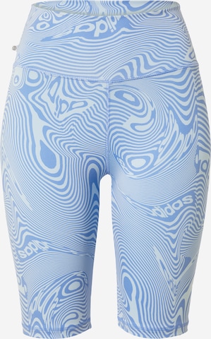 Skinny Leggings Marble Print Bike ADIDAS ORIGINALS en Bleu Bleu Clair ABOUT YOU