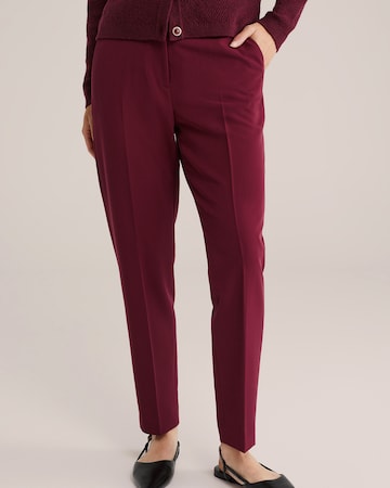 WE Fashion Slimfit Hose in Rot: Vorderseite
