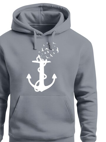 Neverless Sweatshirt 'Anker Vögel' in Grey
