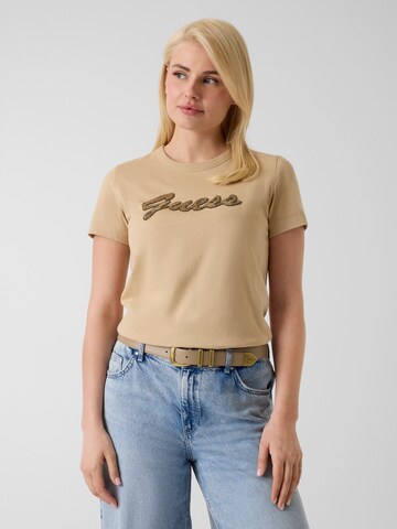 GUESS T-Shirt in Beige: Vorderseite
